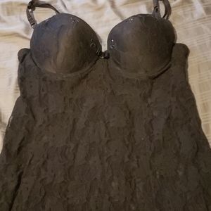 Black lace lingerie